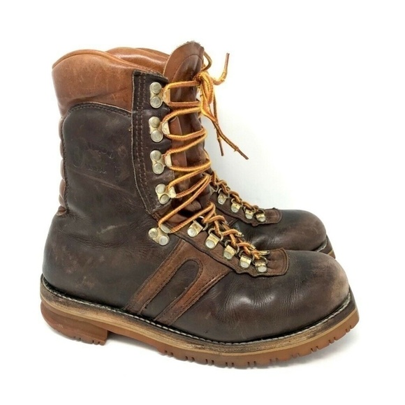 Kush N Kollar Chippewa Mens Work Boots Brown 8.5 - Picture 1 of 8